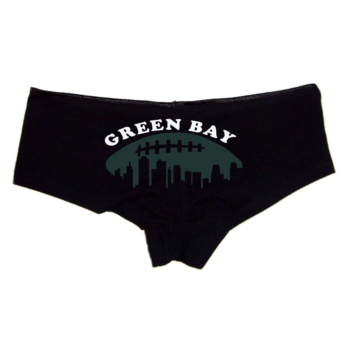 Sexy Girl Rock Green Bay Panties for Women – Cheeky Cotton Booty Shorts, Flirty Low-Rise Lingerie for Sports Fans