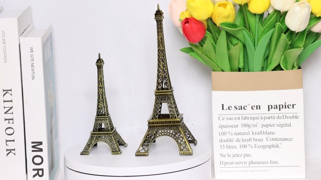 Estatua Torre Eiffel Metal Modelo París 12.6 pulg miniatura 7