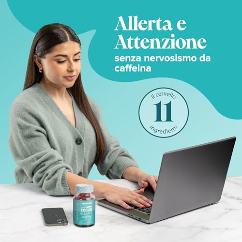 Gommose Focus – Formula Vegetale Per Energia Mentale E Concentrazione – Con 17 Nutrienti Tra Cui Ginseng, Lions Mane, Ginkgo Biloba, Probiotici E Vitamine – Vegane – 60 Gommose - Novomins - 7