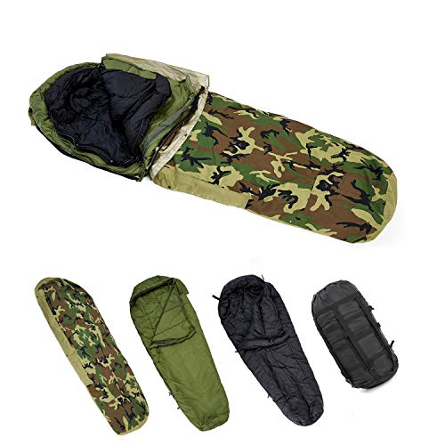 MT Military Modular Sleeping Bag System – 4 Seasons Mummy Bag With Bivy Cover for Winter Outdoor Camping