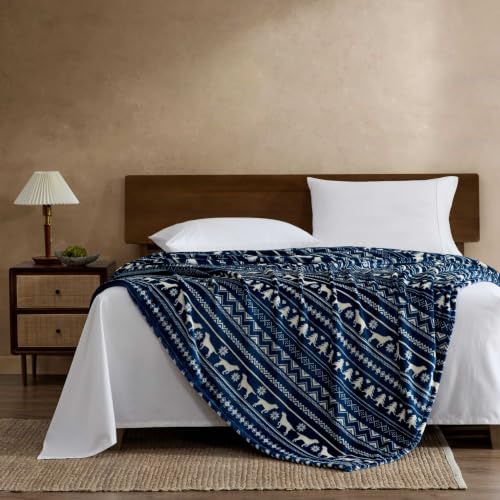 Eddie Bauer - Plush Queen Blanket, Striped & Soft Blanket for Bed or Couch
