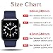 Pack 3 Compatible with Apple Watch Band 38mm 40mm 42mm 44mm, Soft Silicone Band Replacement for Apple iWatch Series 4, Series 3, Series 2, Series 1 (Navy Blue/Black/Gray, 42mm/44mm-S/M)