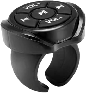 Wireless Remote for Steering Wheel, Music Play Switch Selfie Stick Mobile Phone Remote Control iOS Wireless Multimedy Tan Remote Control Selfie Control - Car Steering Wheel Remote Button - Car Remote Button, Steering Wheel Remote Receiver for Car, Motorcycle, Motorcycle