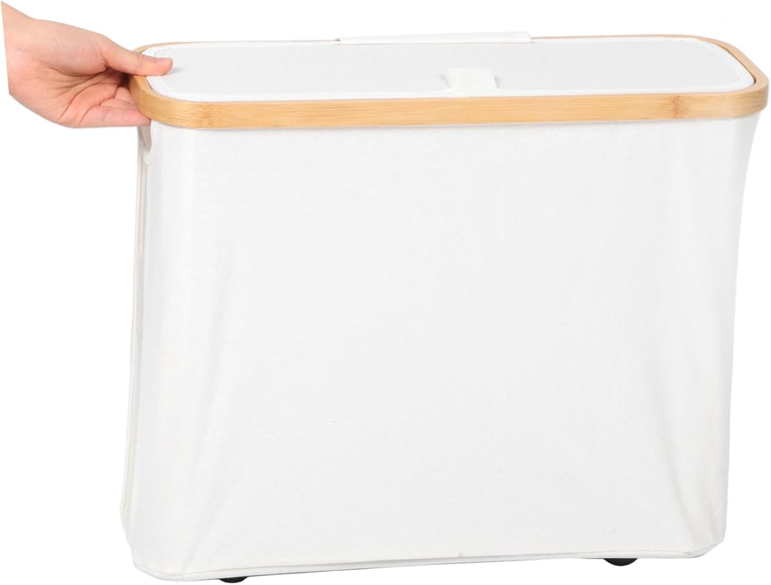 2pcs Fabric Toilet Paper Storage Basket with See-Through Window