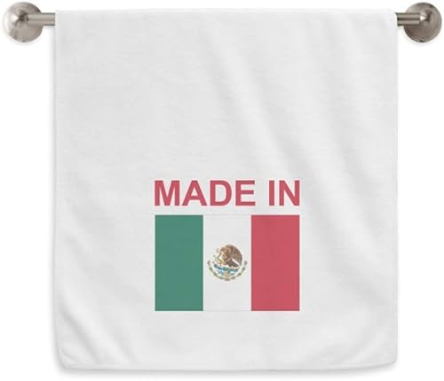 Made in Mexico Country Love Circlet - Toallas blancas suaves de 13 x 29 pulgadas