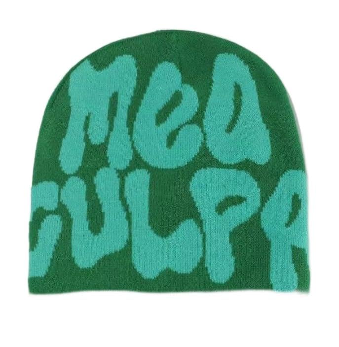 Gehanico Beanie Hat Letter Print Beanies MEA Y2K Beanies Beanie Knit Hat for Woman Men Slouchy Beanies and Knit Beanies for Unisex