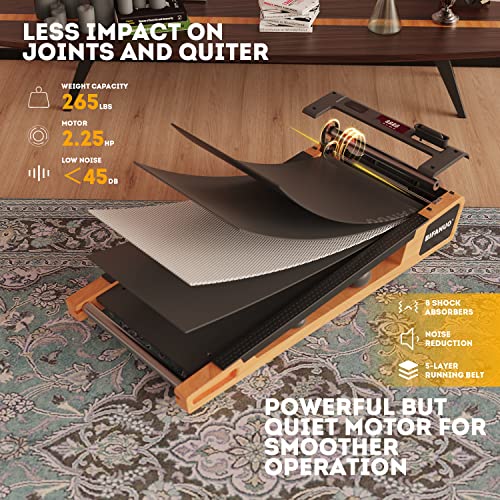 Bifanuo Walking Pad Under Desk Treadmill Small Compact Walking Treadmill With Incline 5° Fit Standing Desk, Flat Treadmill(Light) #TOP5