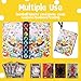 Card Binder for Pokemon Cards 4-Pocket, Trading Binders Holder for Card Games Collection Case Book Fits 440 Cards With 55 Removable Sleeves Display Storage Carrying Case