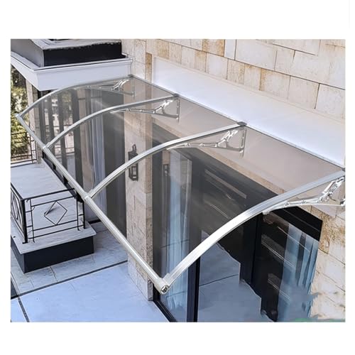 Marquise en polycarbonate durable 60x210 cm protection UV optimale