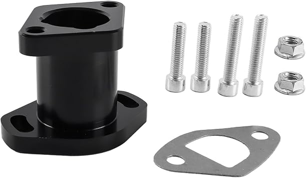 Racing Intake Pipe Inlet Manifold CNC Aluminum with Gasket Screw for VM22 26mm Predator 196cc 212ccc CT200U GX160 GX200 6.5HP OHV KT196 Clone Engines Mini Bike Go Kart Black
