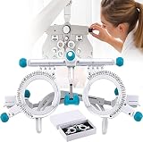 Generic Verstellbarer, optometrischer universeller optischer Testrahmen – 48–80 mm Pd, 50 g ultraleichtes Titanobjektiv, Optometrie-Testokular – optimal zum Testen der Sicht