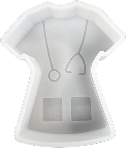 Molde de silicona para enfermeras con estetoscopio superior para automóvil 35 x 325 x 1 pulgada para perlas aromáticas de resina vela de automóvil