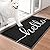 BeneathYourFeet Door Mat (30"x17.5",Black), Welcome Mat Low Profile Floor Mat Front Doormat Non Slip Mats for Entryway, Patio, High Traffic Areas