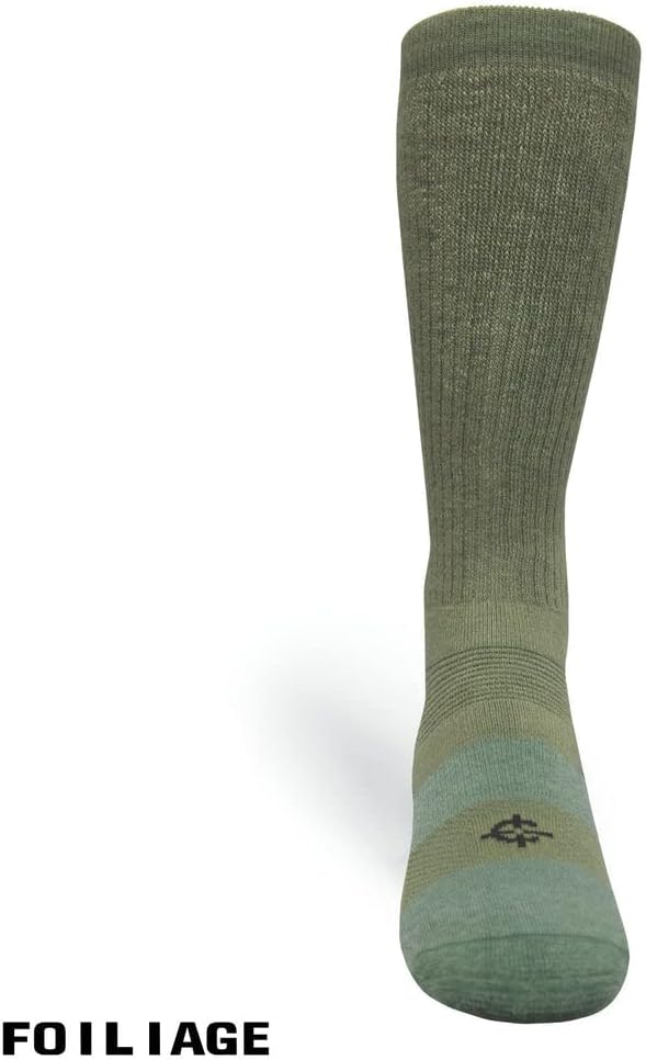 Covert Threads Desert Boot Socks for Men - Long Military Boot Sock - Thick Wool Mens Work Sock