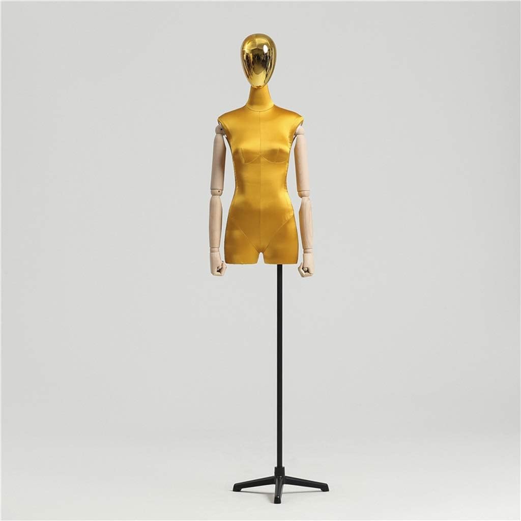 Mannequin Torso Female Tailors Dummy Dressmakers Fashion Students Mannequin Display Bust with A Light Metal Base Clothing Store Model Rack Wedding Display Rack Dress Form (Color : Blue) (Yellow)