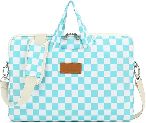 Miniatura 11 de Bolsa de hombro para laptop de 15-15.6 pulgadas, para MacBook Pro 16, HP Lenovo Dell 14 pulgadas impermeable bolsa de mensajero funda (verde