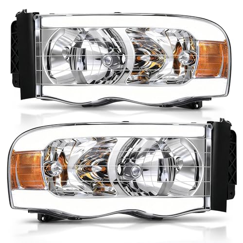AUTOSAVER88 LED Headlight Assembly Compatible with 2002-2005 Dodge Ram 1500