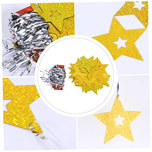 Abaodam 2Pcs 3 Flâmula De Corda Pingentes De Festa De Formatura Banner Nova Estrela Bebê Dourado Chu