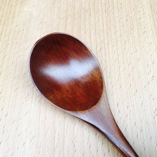 Amleso 曲がったハンドル木のスプーンライススープ道具調味料調味料のケータリング ブラウン13cm B086ml3pg9 635円