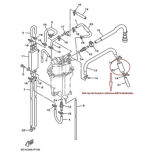 10pcs para filtro de combustível Yamaha 6C5-24251-00-00 F40 F50 F60 T50 T60 F70 F75 F90