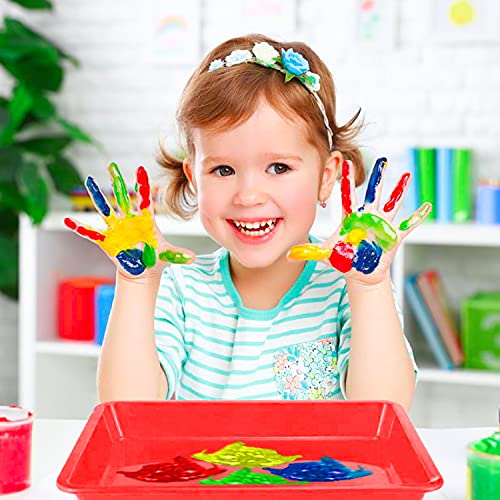 Plastic Art Trays,5 Pieces Stackable Activity Tray Crafts Organizer Tray Serving Tray Jewelry Tray For Diy Projects, Painting, Beads, Organizing Supply,5 Color (13.4 X 9.8 X 1 Inch) #TOP3