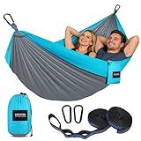 Kootek Camping Hammock 500 lbs Capacity, Portable Hammocks with Tree Straps &...
