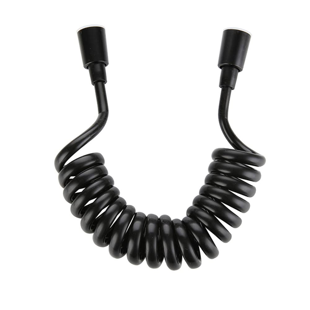 Brauseschlauch, Edelstahl-Brauseschlauch, 1,5 m/2,0 m, flexibler Brauseschlauch mit Feder, Pistole, Telefonleitung, Sanitärschlauch, weiß/schwarz, Wasser-Sanitär, Toiletten-Bidetschlauch, 150