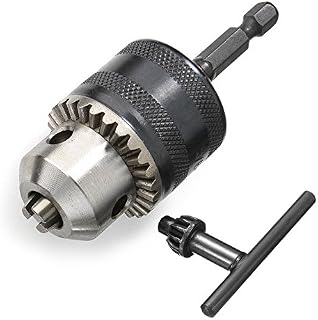Yakamoz 0.6-6.5mm 1/40-1/4" Capacity Drill Chuck Adapter Converter with 1/4" Quick Change Hex