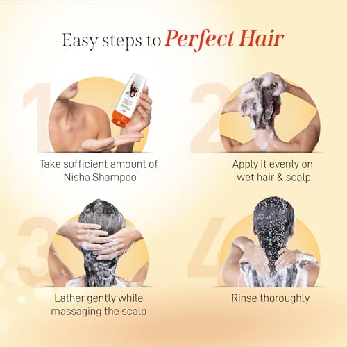 Image of Nisha Almond and Olive Hair Shampoo for Women & Men for Silky, Shiny and Smooth Hair, Reduce Dandruff & Breakage, All Hair Types, 340 ml