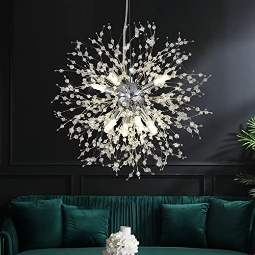 Starsky 9-Light Modern Glam Crystal Firework Sputnik Ceiling Light Dandelion Starburst - View #5