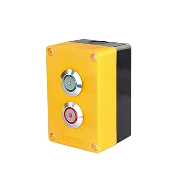 BX2-25 Two Hole 25mm Metal Push Button Switch with Waterproof Box Control Circuit Momentary/Self-LockingMomentary Reset,12-24V
