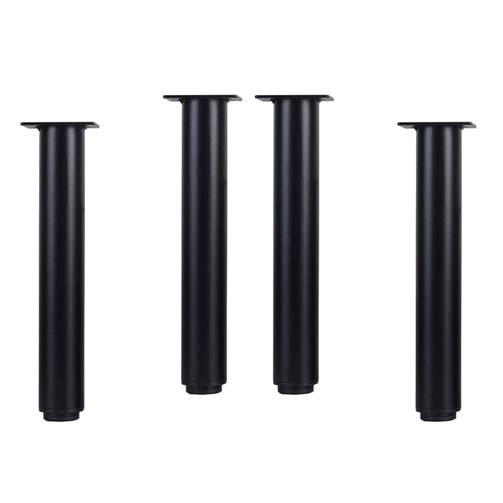 KFGISD, 4 Pack Replacement Legs,Black/White Dining Table Legs,with Screws and Floor Protection Pads ，Metal Furniture Legs(Black,25cm/9.8in)