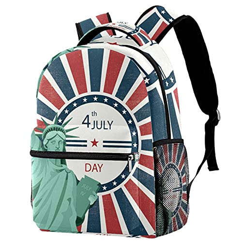 Sac à dos léger résolvant le transport de l'ordinateur pour enfants motif drapeau américain