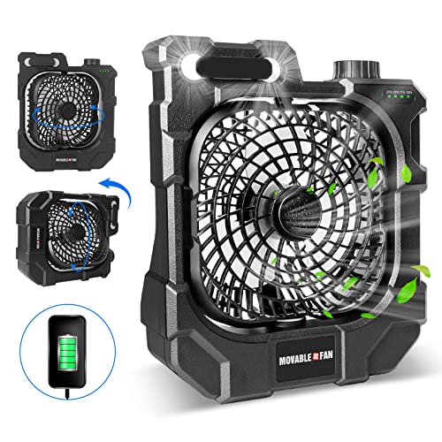 Clyisrut Rechargeable Camping Fan with 