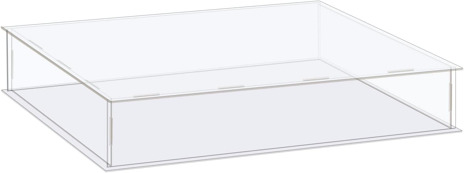 MECCANIXITY Acrylic Display Case Box Clear Dustproof Protection Showcase 16.1x14.1x4.3 Inch for Collectibles Display