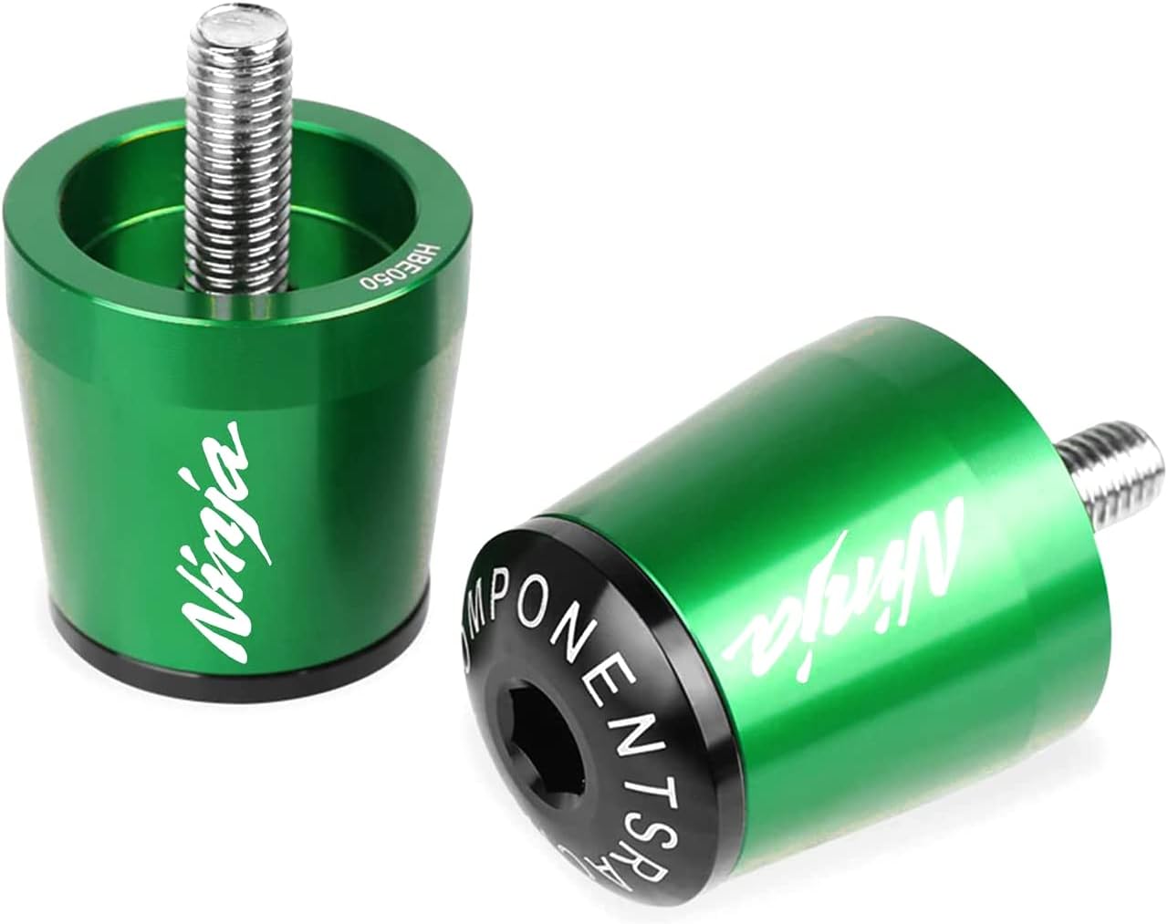 Motorcycle Handlebar Grip Ends Plugs Handlebar End Cap Compatible with Ninja 400 Ninja 500 Green