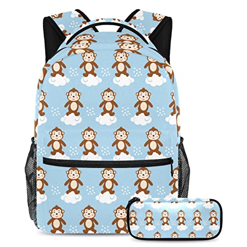 Sac à dos voyage léger pour ordinateur portable et loisirs motif lapin fleur cerisier orange