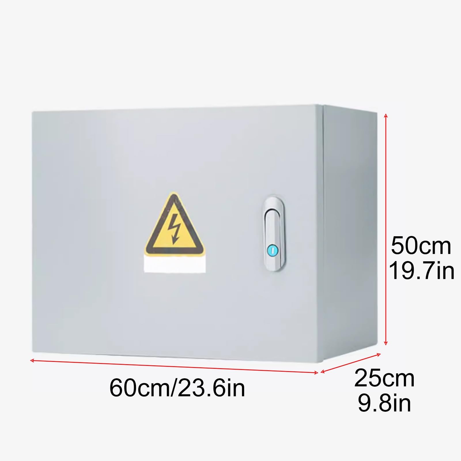 Caja Estanca Exterior Electrica de Acero Laminado en Frío, Caja Registro Electrico de Exterior con Placa de Montaje Extraíble, Protección IP66 Contra la Intemperie(60 * 50 * 25cm)