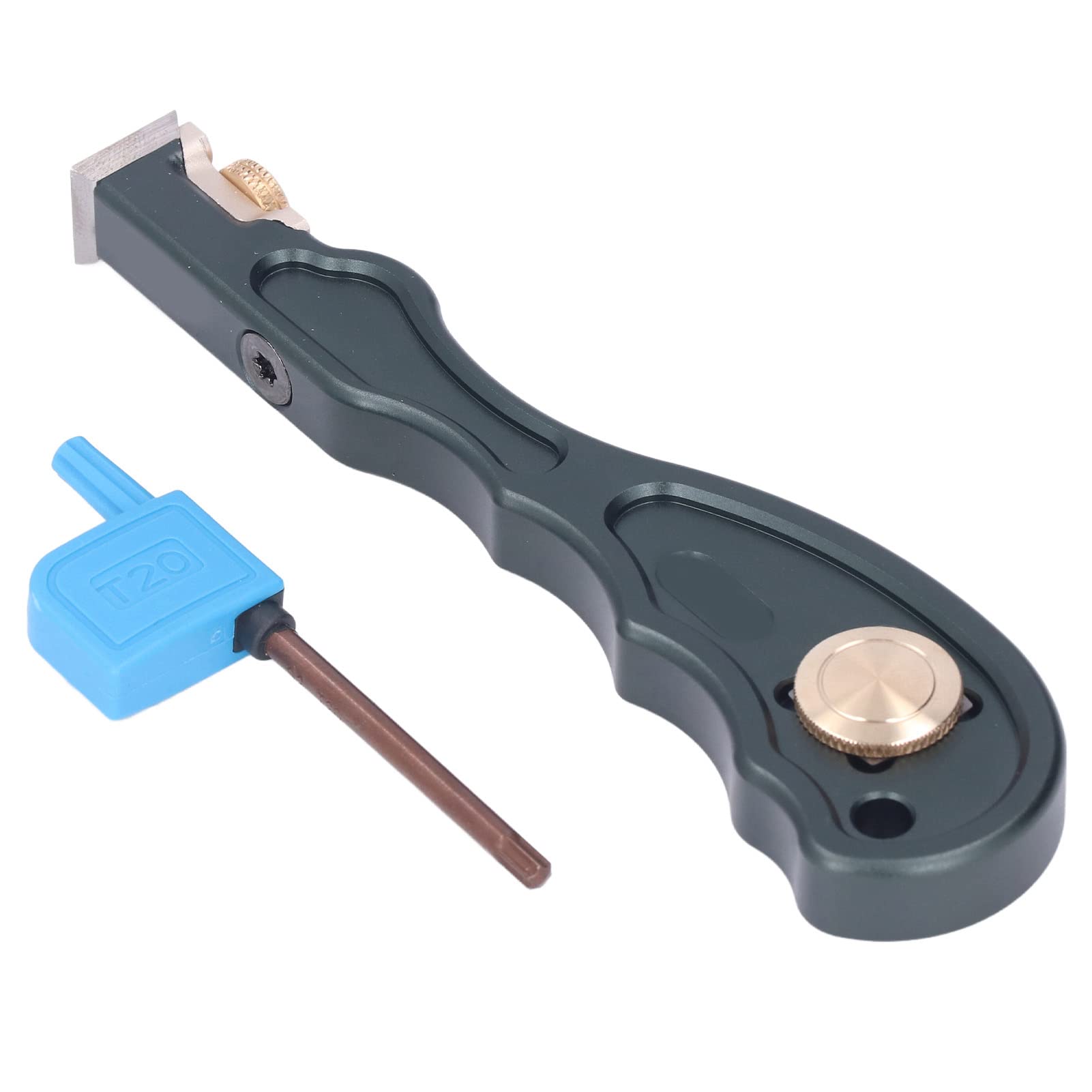 POCREATION Carbide Alloy Insert Remover Knife - Wood Scraper & Deburring Tool With T20 Wrench