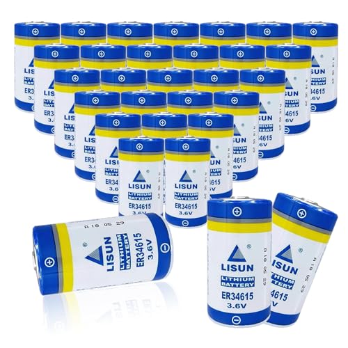 Meewellvetry (30 Pack ER34615 3.6V D Battery for CNC Machine Tool Programmer, 19000mAh