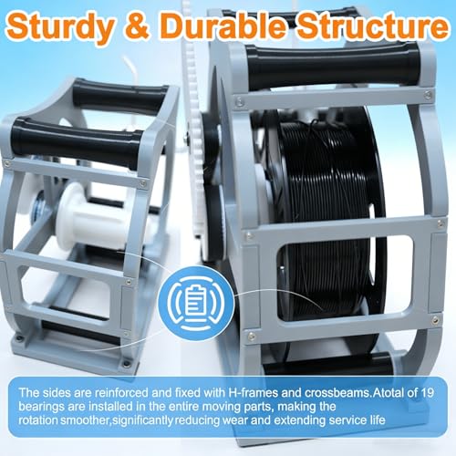 Image of 3D Industrial Filament Respooler, Electric Filament Spool Winder with Smart Start and Stop, Stepless Speed Regulation, Welding Thread Winder for Recycling PLA /ABS /TPU /Other 3D Printing Materials