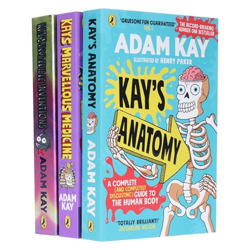 Adam Kay's 3 Books Collection Set (Kay’s Incredible Inventions, Kay's Anatomy & Kay's Marvellous Medicine)