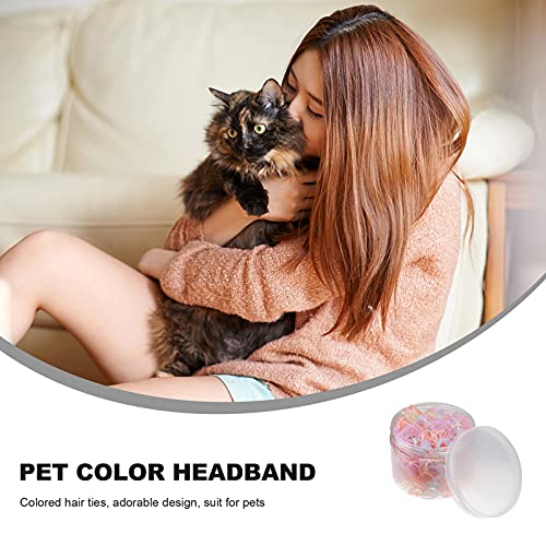 1 Box of Elastics Rubber Band for DIY Puppy Cat Dog Hair Bows Grooming Top Knots Grooming Accessories - Image 9
