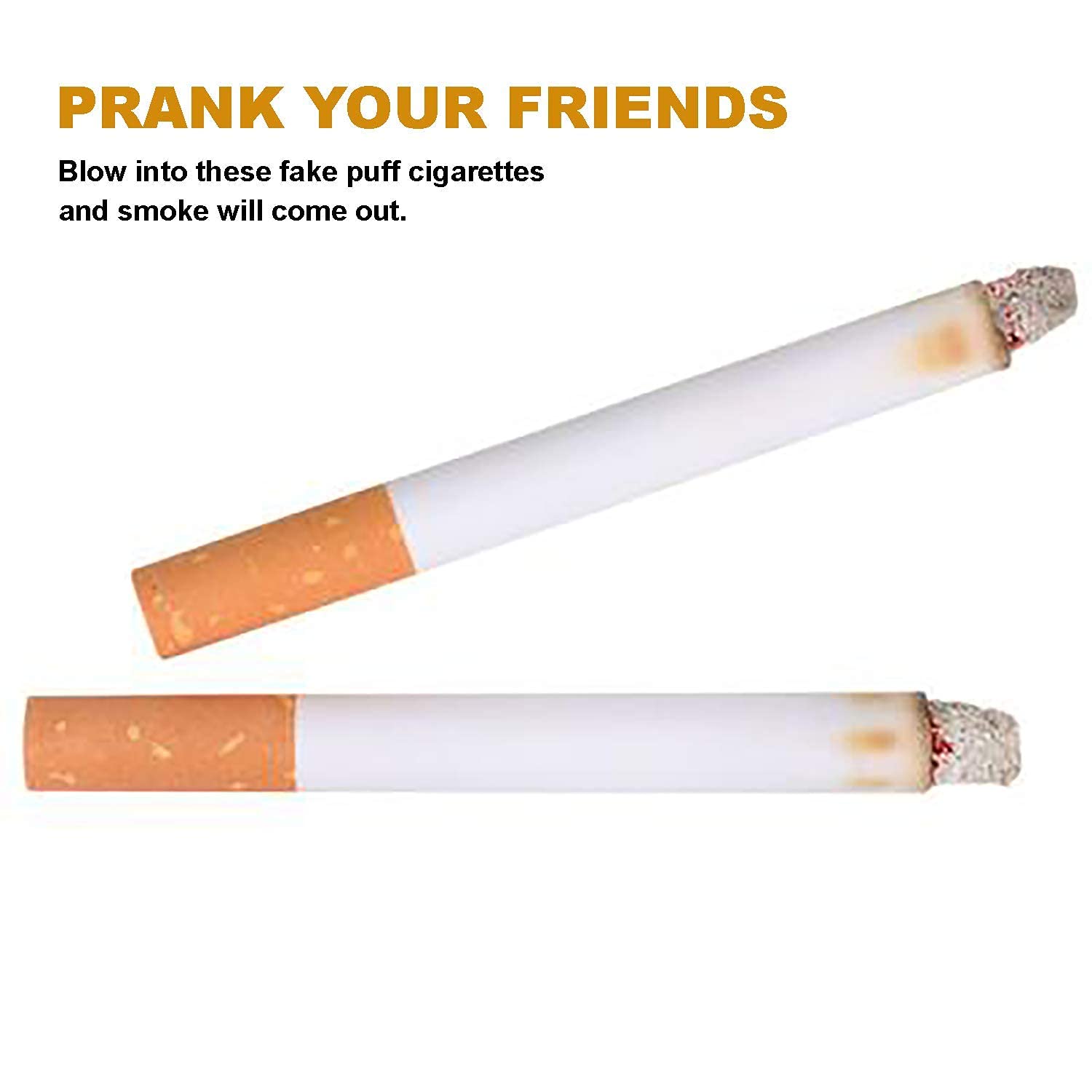2 Long Cigarette Holders & 2 Fake Puff Cigarettes with Smoke for Halloween Gatsby Accessories for Women, Roaring 1920s Flapper Photo Prop, Pranks by 4E's Novelty
