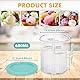 Behälter für Ninja Creami Deluxe - 4er Set Kompatibel mit NC501, NC500 EU Serie Ninja Eismaschine Creamy deluxe, 24oz Spülmaschinenfest, BPA-frei, mit Aluminiumlöffel