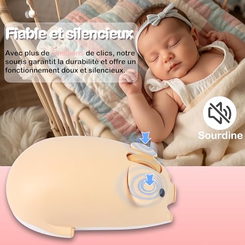 Ratón inalámbrico infantil ergonómico con conexión Bluetooth y USB de 1200 DPI 6