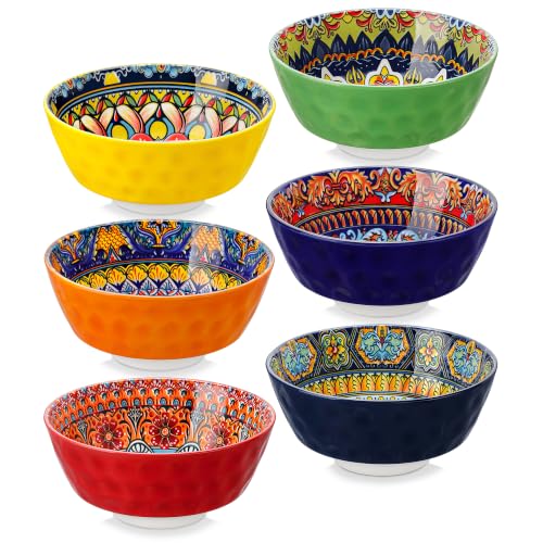 vancasso Boho Cereal Bowls Set of 6, 26oz Porcelain Soup Bowls - image 1