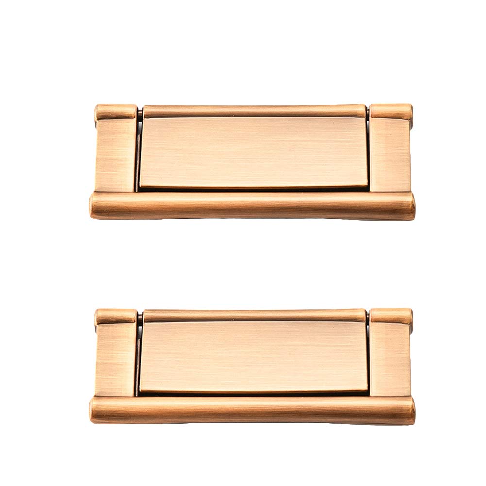 Dreneco Bronze 64Mm 2Pcs Pull Flush Cupboard Handles Zinc Alloy Invisible Handles Horizontal Kitchen Cabinet Drawer Handle Wardrobe Handles Pulls, 64Mm