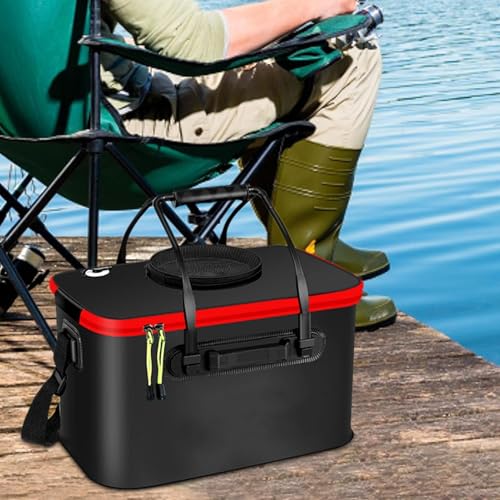 Cubo de pesca portátil y contenedor de peces de EVA estanco 4