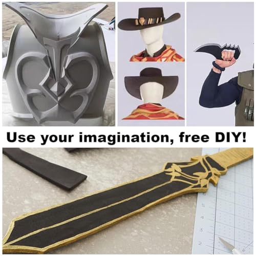 Schaumstoffplatte Weiß Eva Foam Board - 350mm(B) x2mm(D) x1.6m(L) Schaumstoffplatten, Eva Moosgummi Schaumstoff, für Cosplay Kostüm, Basteln, DIY Projekte